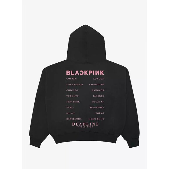 BLACKPINK Deadline Tour Hoodie Hooded Jacket 2-Sided MEDIUM New - Picture 2 of 9